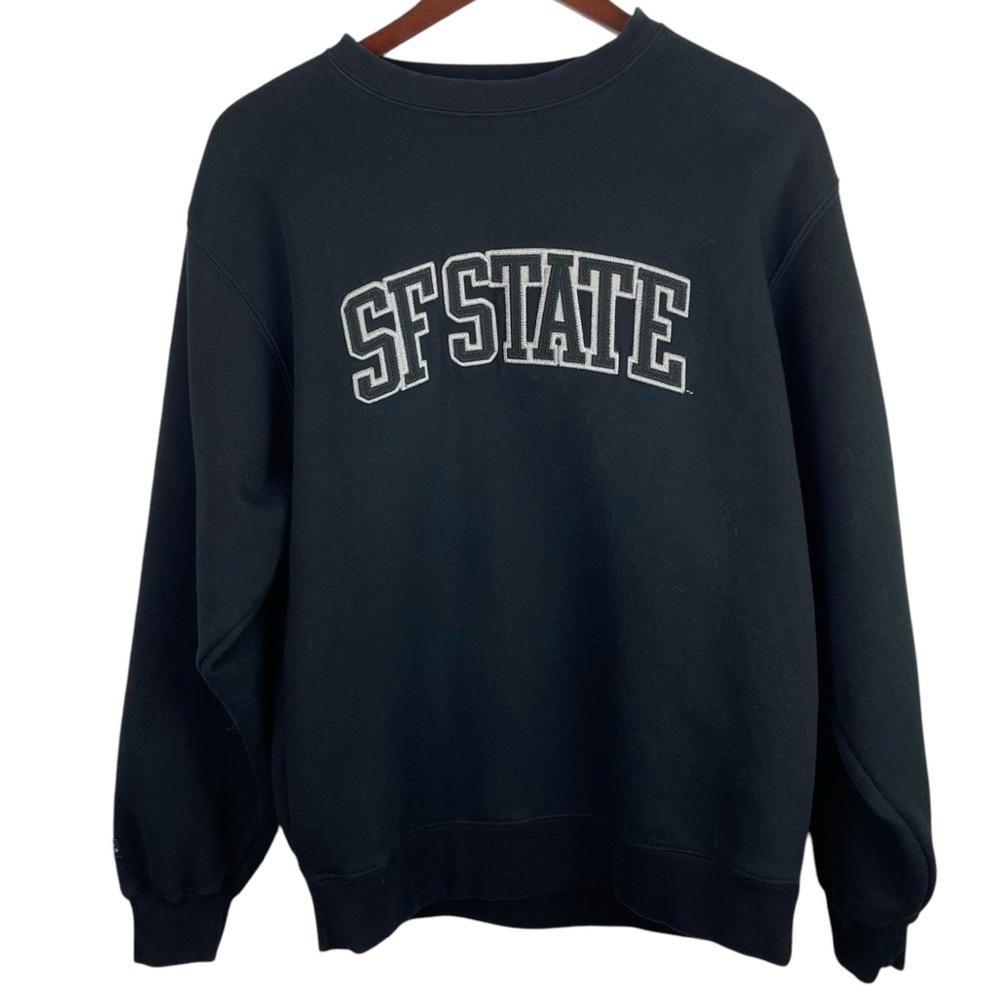San Francisco State | Black Spell Out Crew Neck Sweatshirt